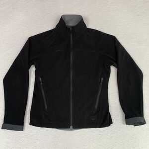 REI Full Zip Fleece Jacket Womens M Lined Zip Pockets Mockneck 785617 Black Y2K